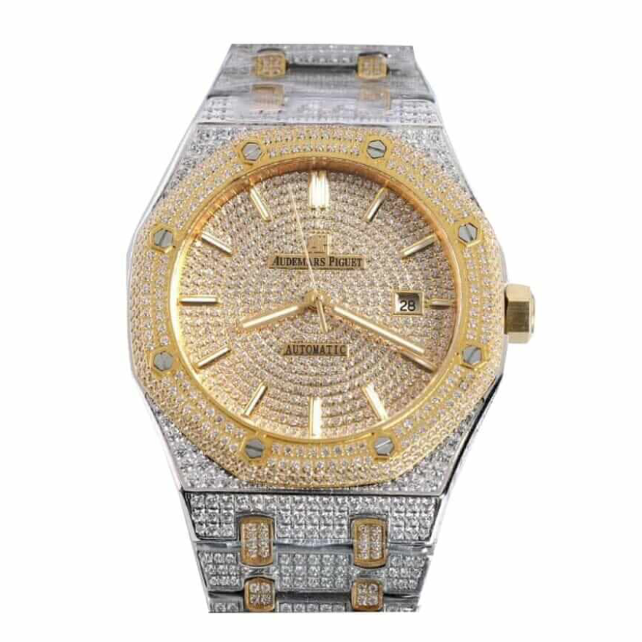 Audemars Piguet Royal Oak Iced Out Yellow Gold-tone