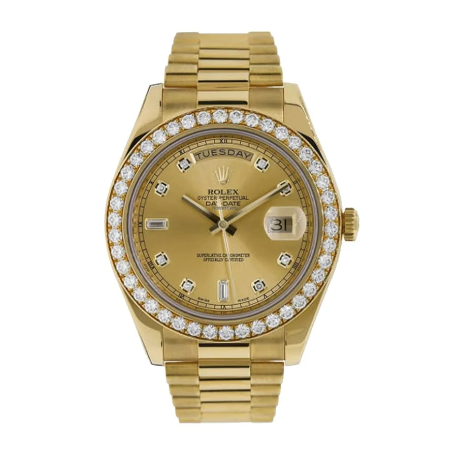 Rolex Day-Date 228348 Gem-set Gold Dial
