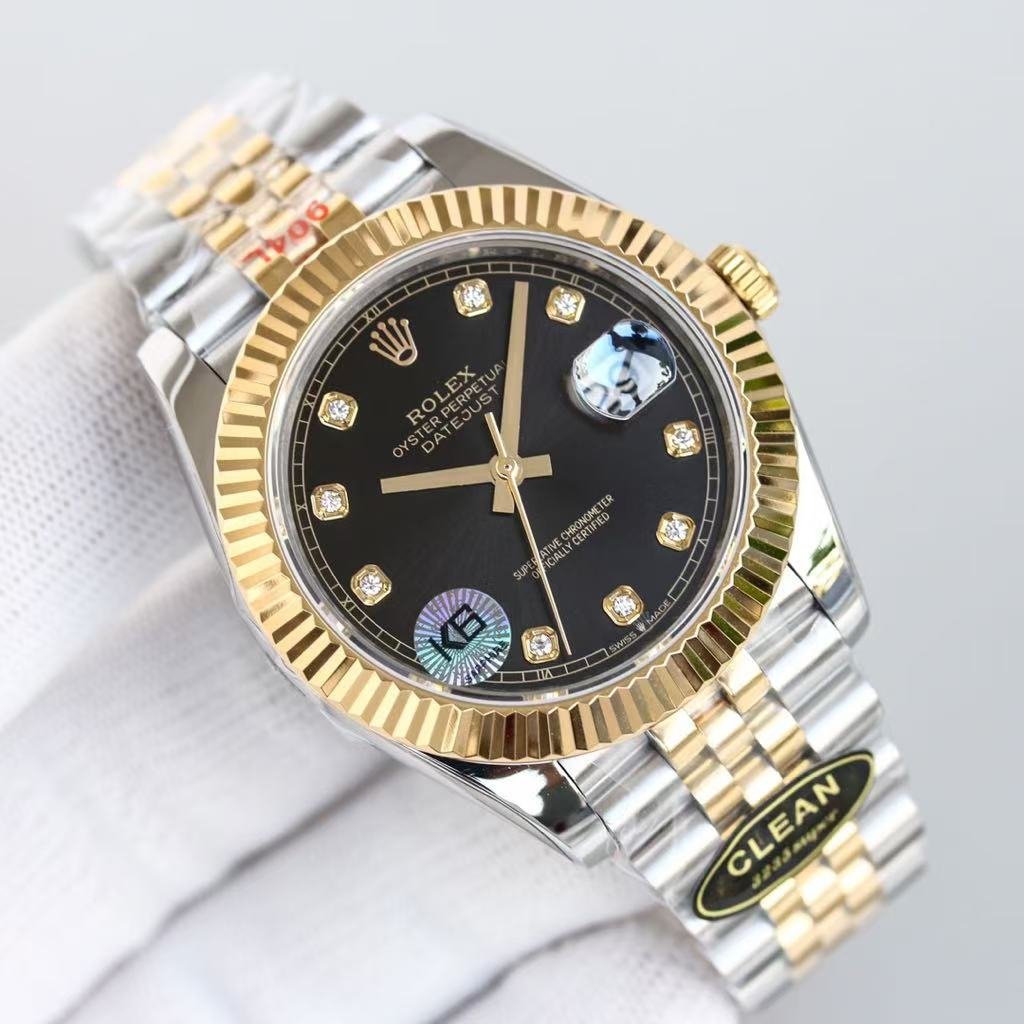 Rolex Day-Date Rose Gold-tone Black Dial 126333 Watch