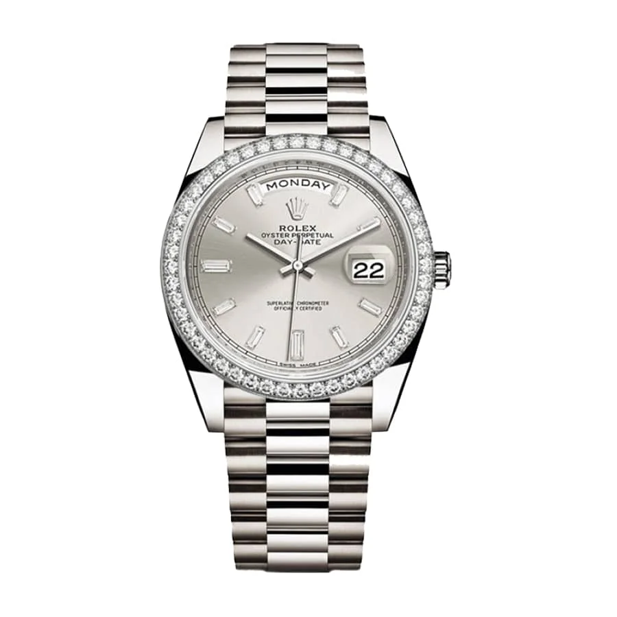 Rolex Day-Date 228349RBR Gem-set Bezel Sundust Dial