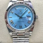 Rolex Day-Date Day Date Ice Blue Grooved