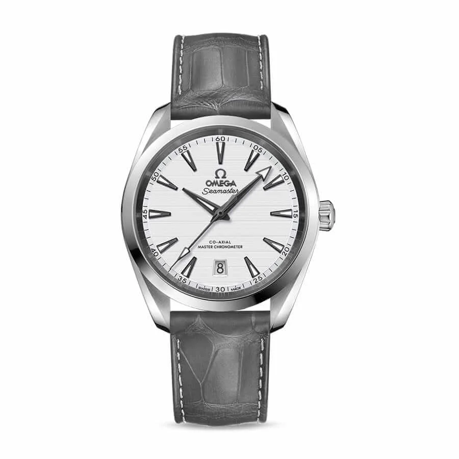 Omega Seamaster Aqua Leather Grey