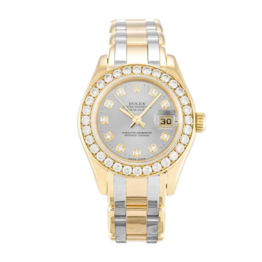 Rolex Tridor Pearlmaster Ladies Gold & Gem-set 80298-0048