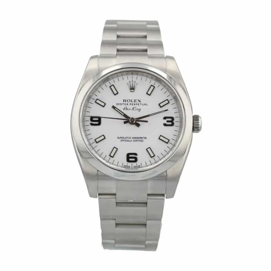 Rolex Air-King Air King Stainless Steel White Dial 114200