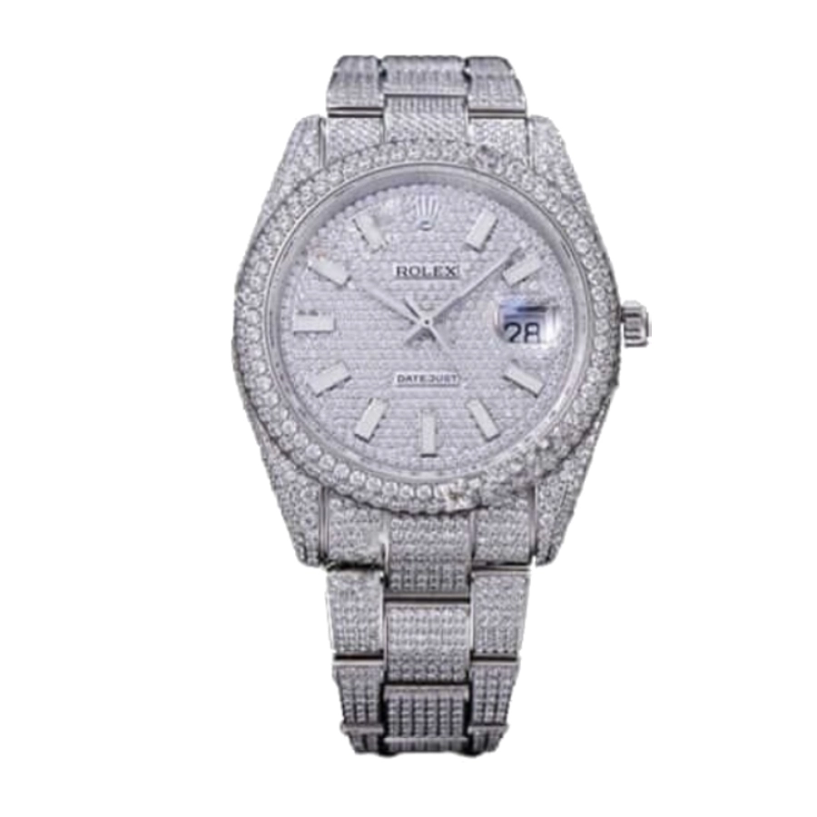 Rolex Datejust 116334 Iced Out Gem-set Pave Dial
