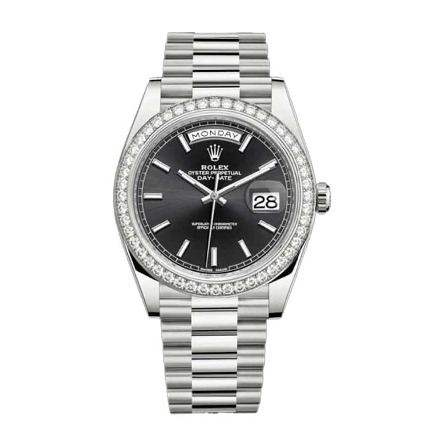 Rolex Day-Date DayDate Black Gem-set