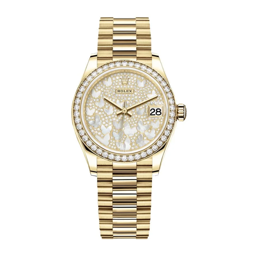 Rolex Datejust 278288RBR Gem-set Mother Pearl Butterfly Dial