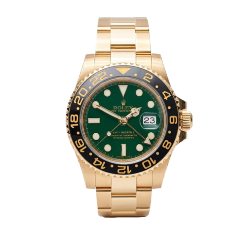 Rolex GMT-Master II 11678LN Yellow Gold-tone Green Dial oyster