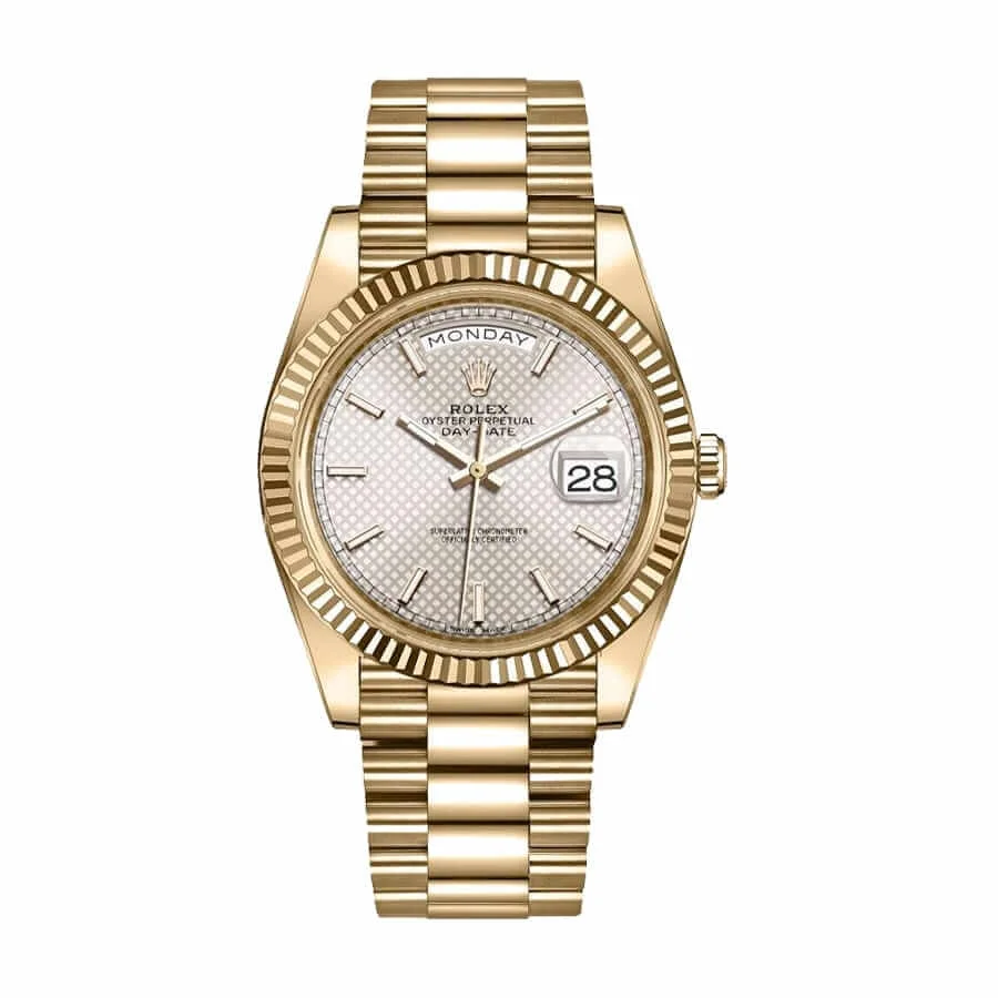 Rolex Day-Date Diogonal Silver