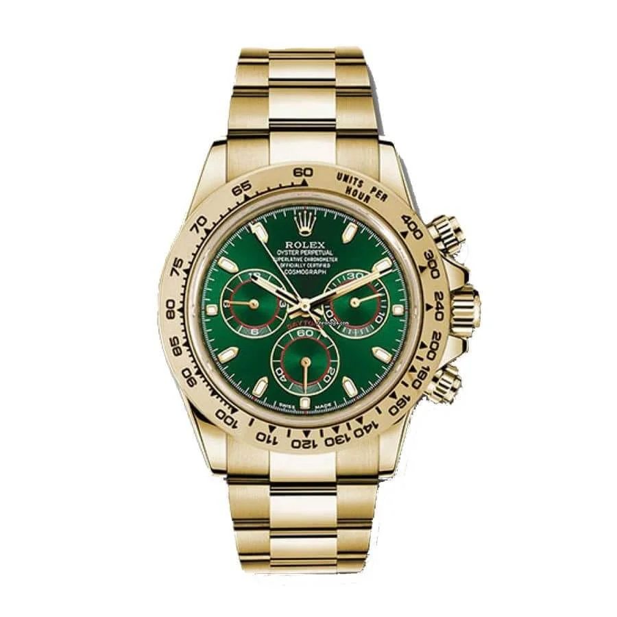 Rolex Cosmograph Daytona Oyster Yellow Gold-tone Green Dial 116508-0013