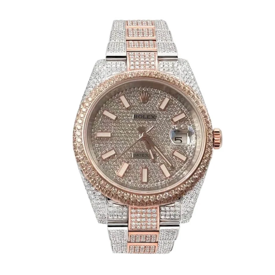 Rolex Datejust Two Tone Jubilee Fully Iced Out 126303 — AV-0416