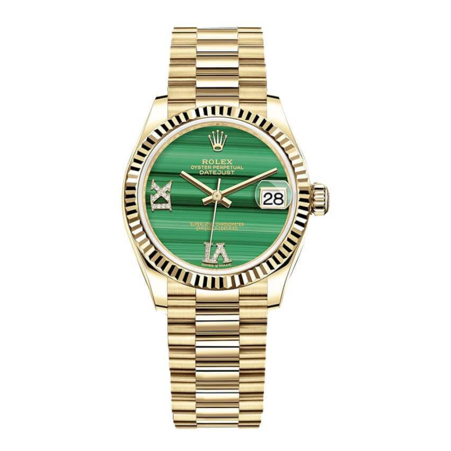 Rolex Datejust Gold Green Dial
