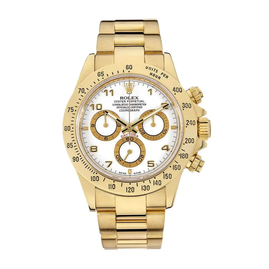 Rolex Daytona Cosmograph 116528 Yellow Gold-tone White Dial Oyster