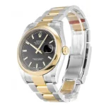 Rolex Datejust Yellow Gold-tone Black Dial 116203 Oyster