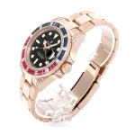 Rolex GMT-Master II 126755SARU Gem-set Bezel Black Dial