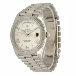 Rolex Day-Date 40 228239 EW Stainless Steel White Gold-tone Dial Oyster