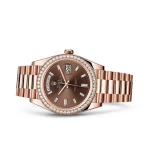 Rolex Day-Date 228345RBR Chocolate Dial Gem-set Bezel