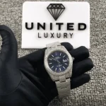 Rolex Datejust White Gold-tone Blue Dial Iced Out 126300 — AV-0683