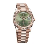 Rolex Day-Date Rose Gold-tone Green Roman Dial