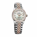 Rolex Datejust 279381RBR Everose Gold-tone Sundust With Gem-set Dial