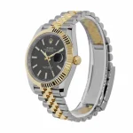Rolex Datejust 126333 Yellow Gold-tone & Steel Black Dial Jubilee