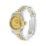 Rolex Datejust Yellow Gold-tone Steel Gem-set Dial Ladies 69173 Jubilee