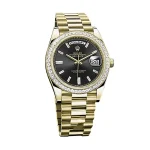 Rolex Day-Date 228398TBR Yellow Gold-tone & Gem-set Black Dial