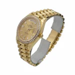 Rolex Day-Date 228348RBR KW Yellow Gold-tone & Gem-set Champagne Dial