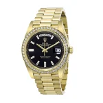 Rolex Day-Date 228398TBR Yellow Gold-tone & Gem-set Black Dial