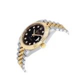 Rolex Datejust 12633BKDJ Steel Gold Automatic Black And Gem-set Dial Jubilee