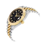 Rolex Datejust Black Gem-set Dial Steel Yellow Gold-tone 126303BKDJ Jubilee