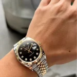 Rolex Day-Date Rose Gold-tone Black Dial 126333 Watch
