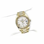 Rolex Day-Date II Collection Gold Silver White Dial 218238