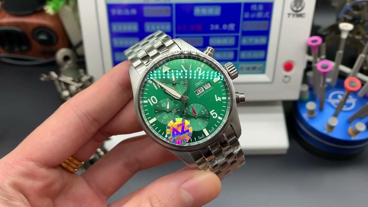 IWC Pilot's Chronograph, Green Dial